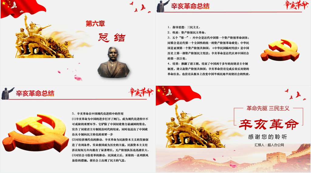 历史党政辛亥革命PPT党课 历史党政辛亥革命PPT党课