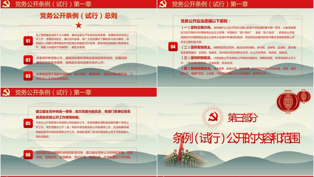 中国共产党党务公开条例PPT课件
