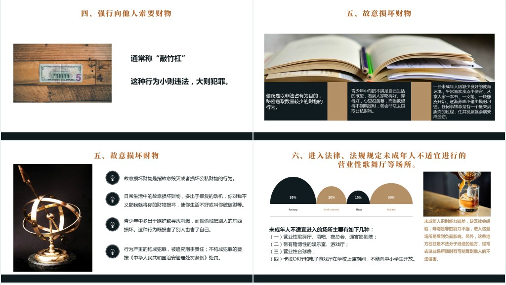 黑金简约大气世界法律日介绍 PPT