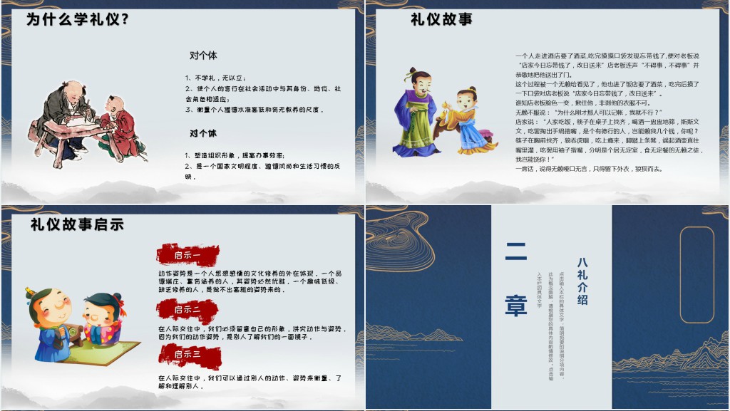 八礼四仪文明礼仪教育班会PPT课件 八礼四仪文明礼仪教育班会PPT课件