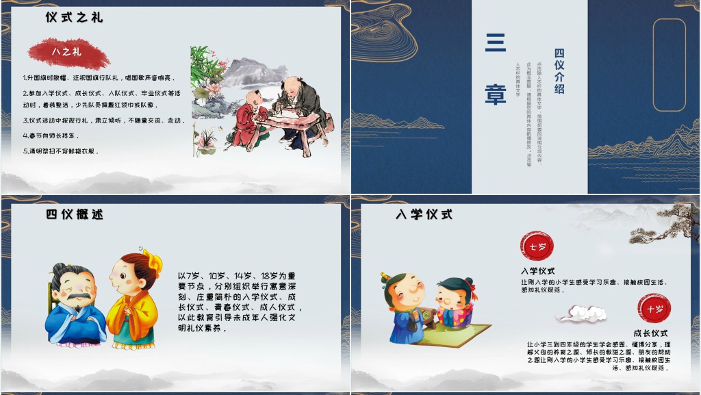 八礼四仪文明礼仪教育班会PPT课件 八礼四仪文明礼仪教育班会PPT课件