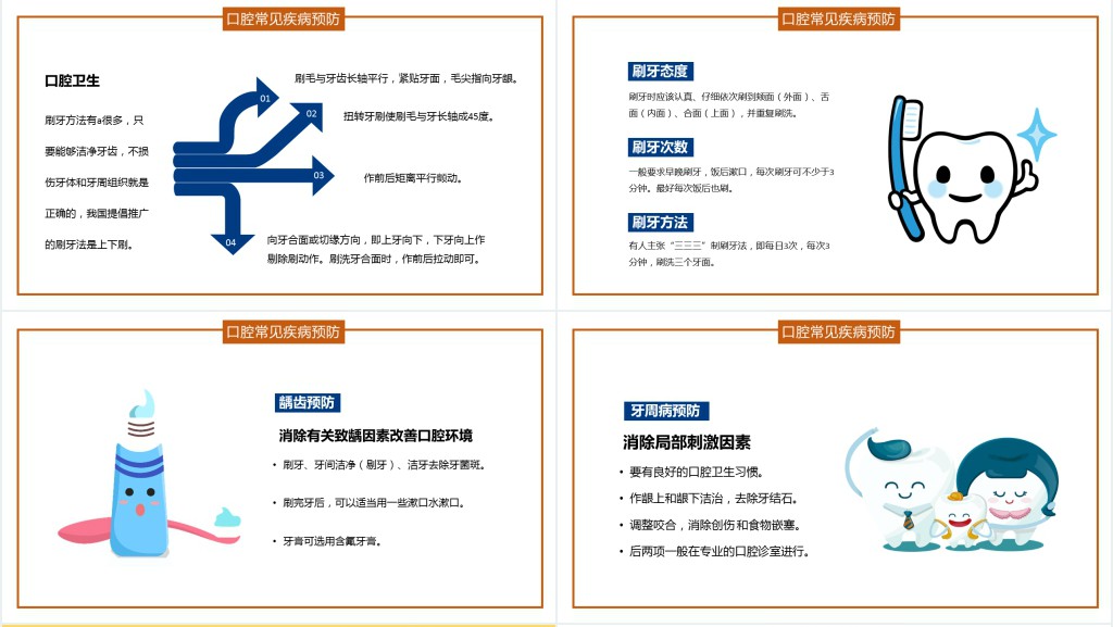 全国爱牙日预防与治疗PPT模板 全国爱牙日预防与治疗PPT模板