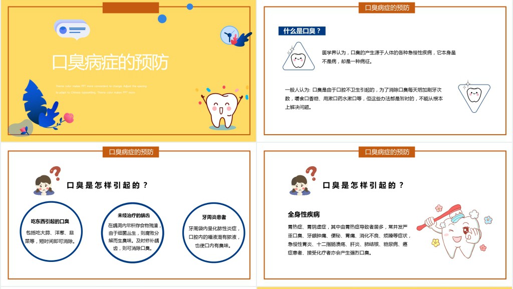 全国爱牙日预防与治疗PPT模板 全国爱牙日预防与治疗PPT模板