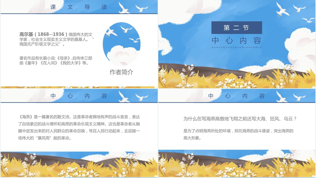 人教版八年级语文海燕PPT课件 人教版八年级语文海燕PPT课件