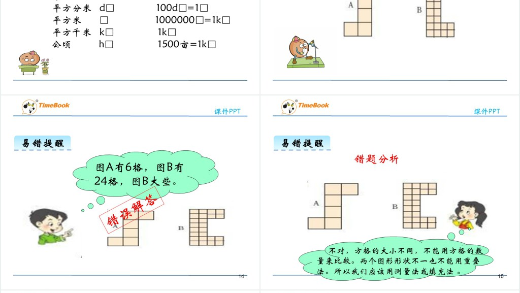 三年级认识面积单位教学教案PPT课件 三年级认识面积单位教学教案PPT课件
