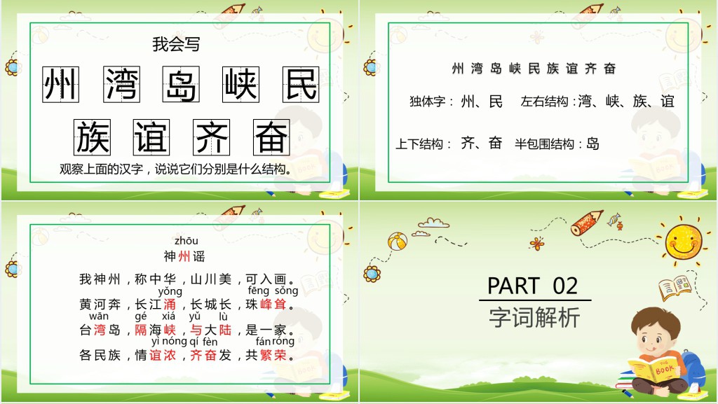 识字1 神州谣课文教案PPT课件 识字1 神州谣课文教案PPT课件