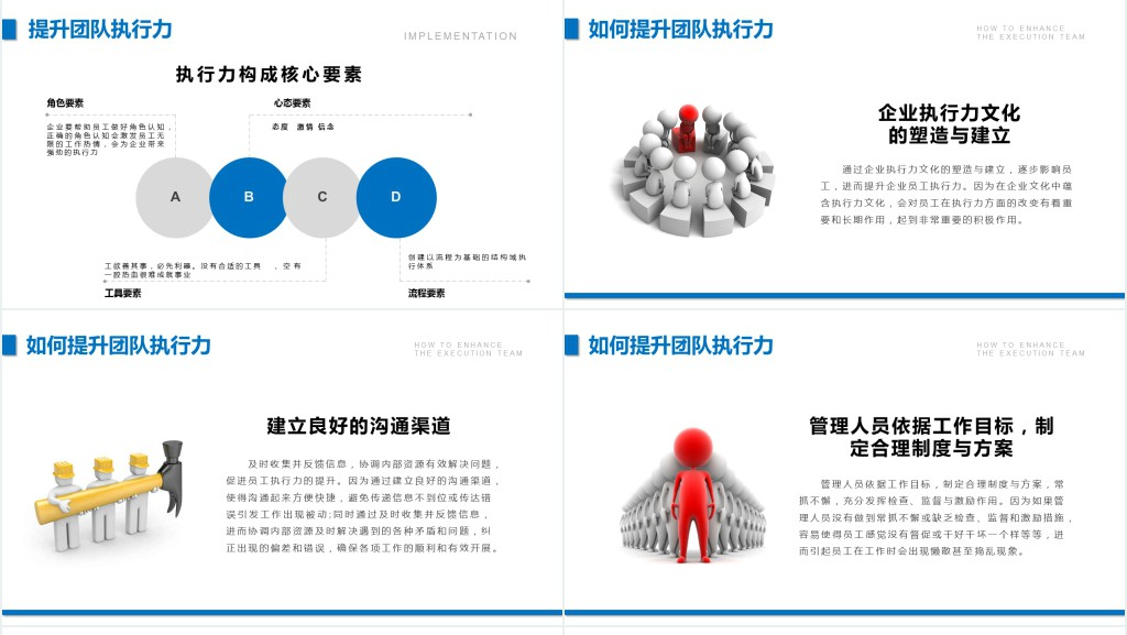 蓝色人物团队建设与管理