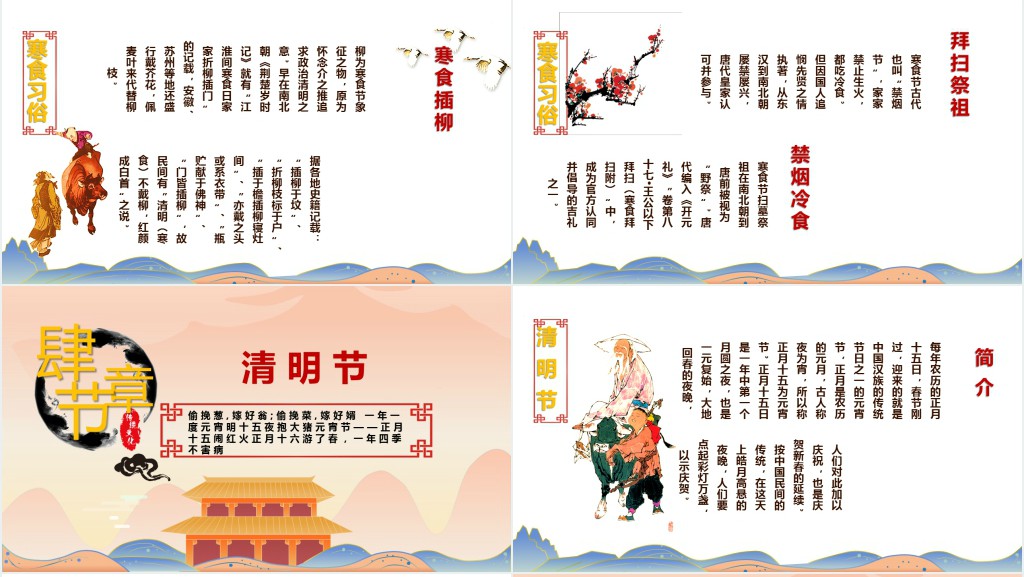 国潮风中国文化传统节日介绍主题班会PPT课件