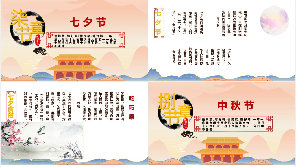 国潮风中国文化传统节日介绍主题班会PPT课件