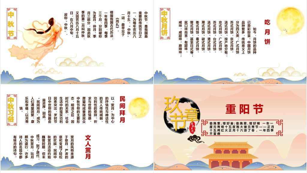 国潮风中国文化传统节日介绍主题班会PPT课件