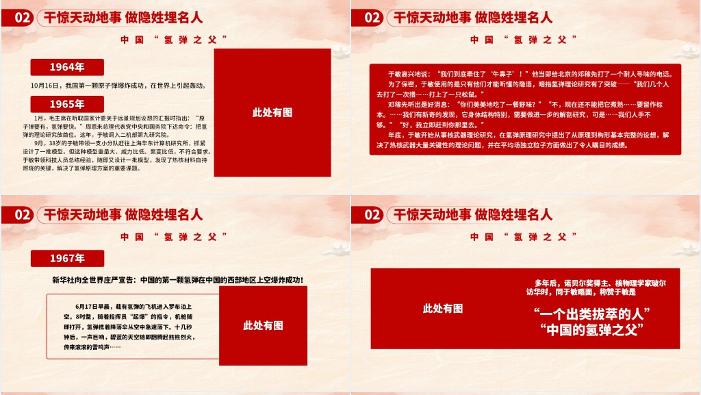 中国氢弹之父于敏PPT党课 中国氢弹之父于敏PPT党课