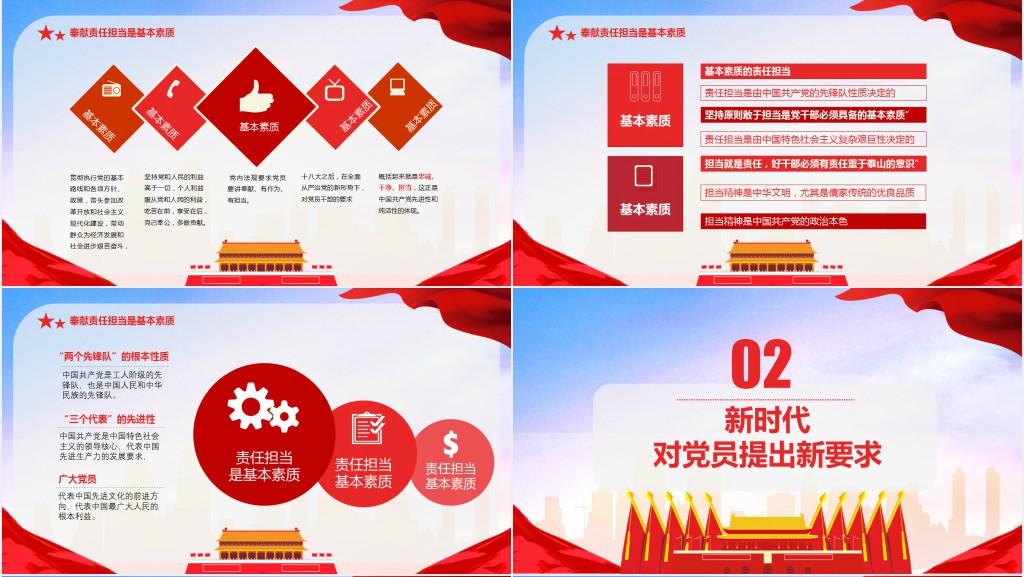 党员讲奉献比作为做新时代合格党员PPT党课 党员讲奉献比作为做新时代合格党员PPT党课