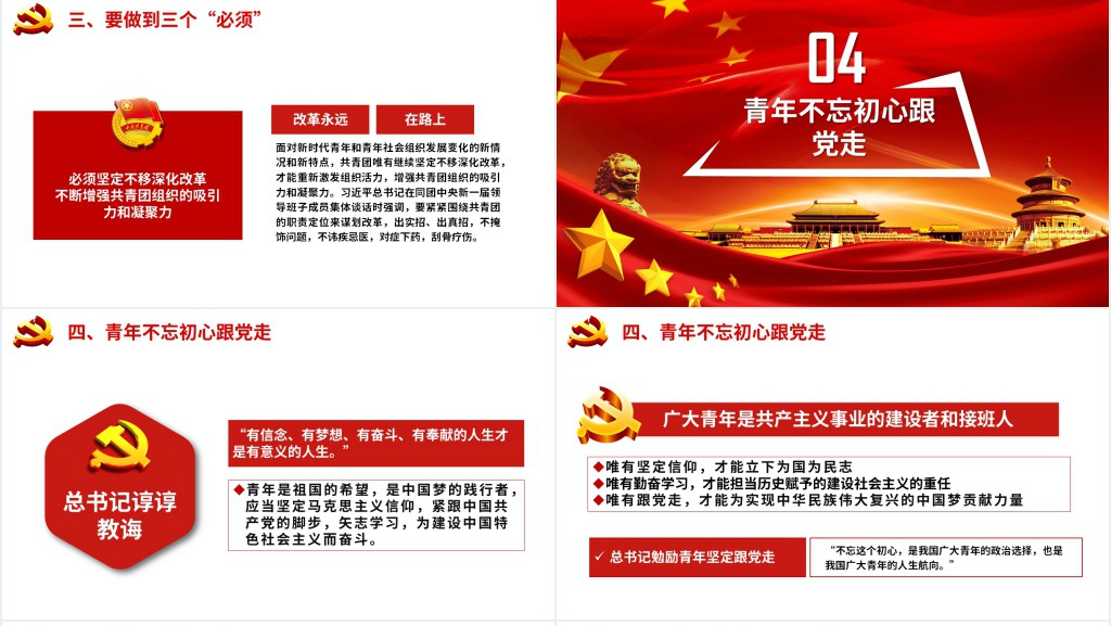 不忘初心做新时代合格团员PPT党课 不忘初心做新时代合格团员PPT党课