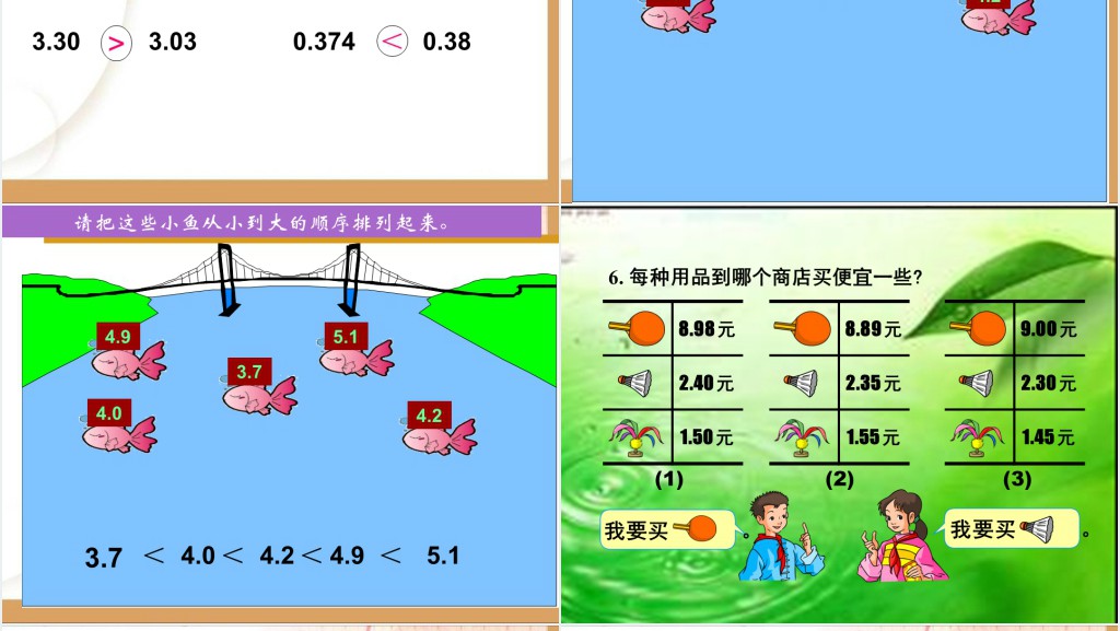 小数的大小比较教学教案PPT课件 小数的大小比较教学教案PPT课件
