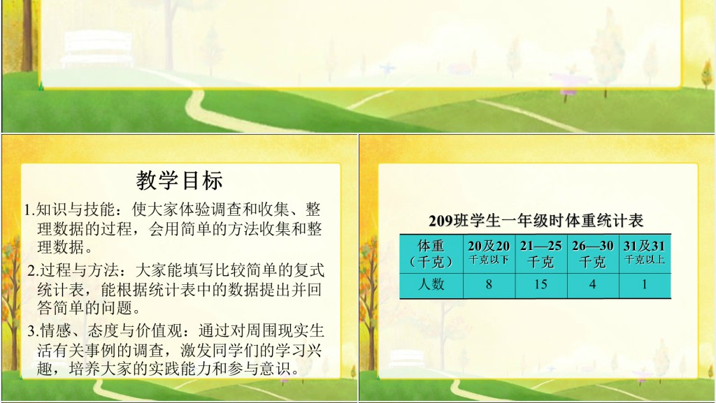 人教版认识复式统计表教学PPT课件 人教版认识复式统计表教学PPT课件