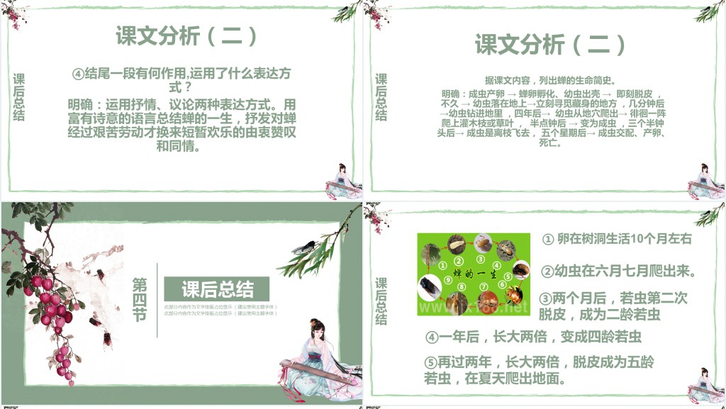 小学四年级上册语文蝉教学教案PPT课件 小学四年级上册语文蝉教学教案PPT课件