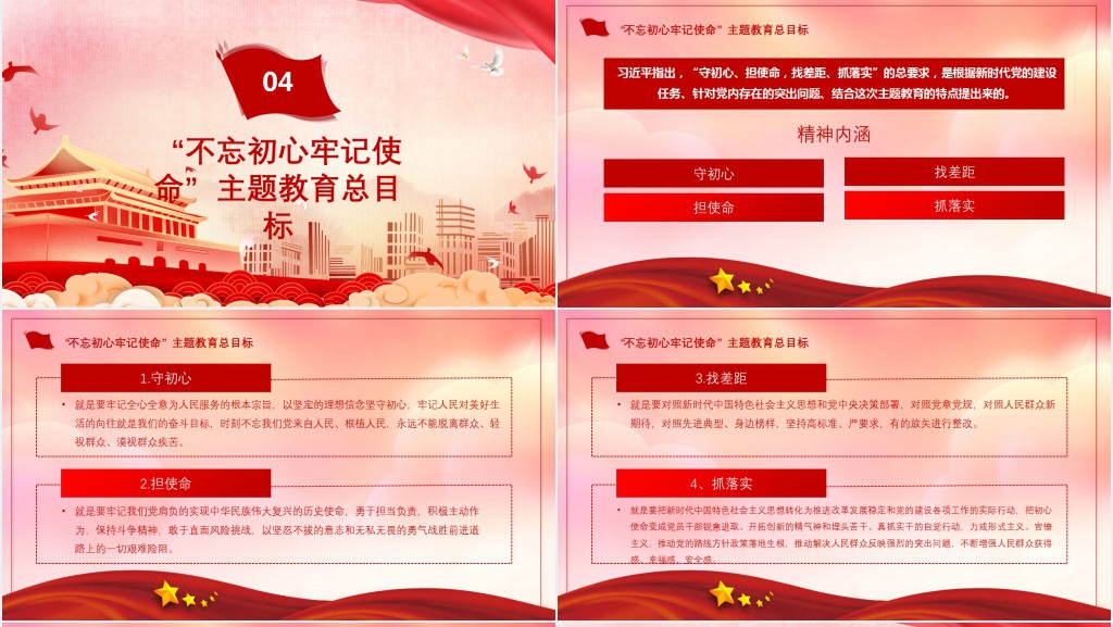 不忘初心牢记使命开展第二次主题教育PPT党课 不忘初心牢记使命开展第二次主题教育PPT党课
