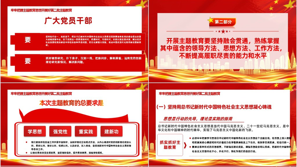牢牢把握主题教育思想开展好第二批主题教育PPT党课 牢牢把握主题教育思想开展好第二批主题教育PPT党课