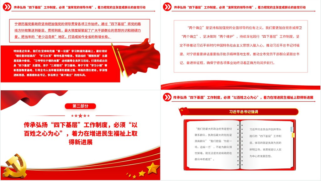 推动“四下基层”制度在新时代焕发新光彩PPT党课 推动“四下基层”制度在新时代焕发新光彩PPT党课
