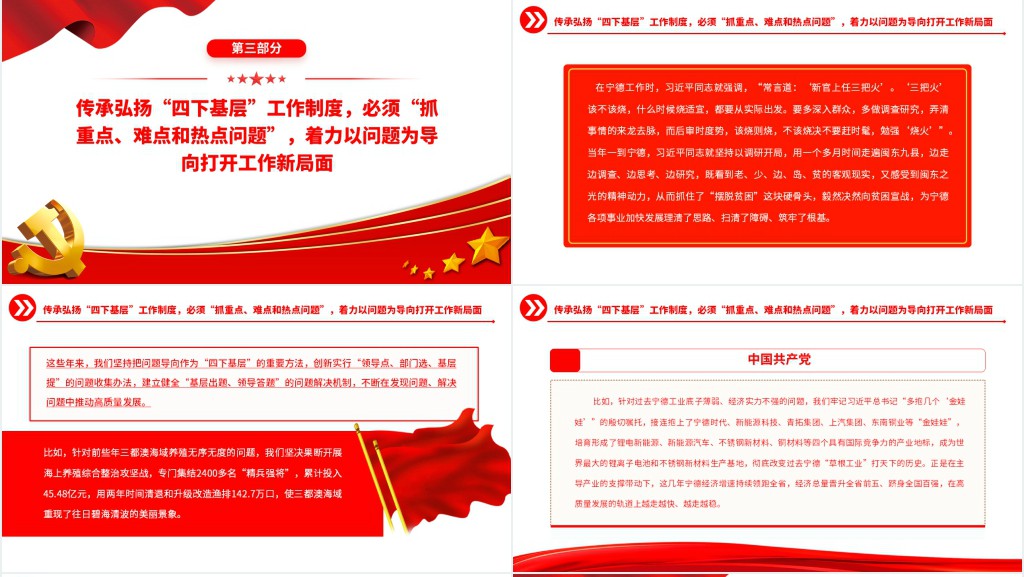 推动“四下基层”制度在新时代焕发新光彩PPT党课 推动“四下基层”制度在新时代焕发新光彩PPT党课