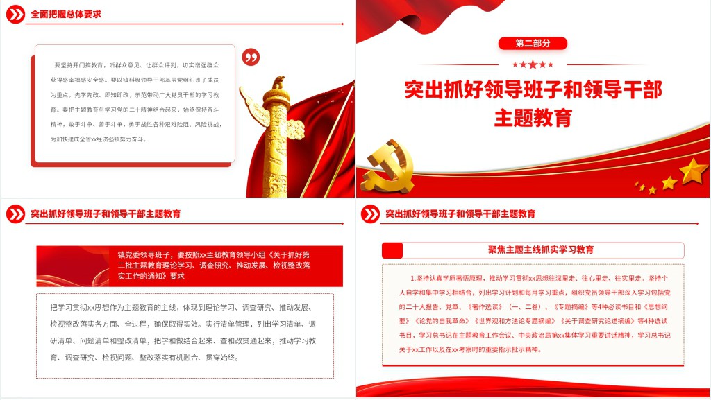 第二批主题教育实施方案PPT党课 第二批主题教育实施方案PPT党课