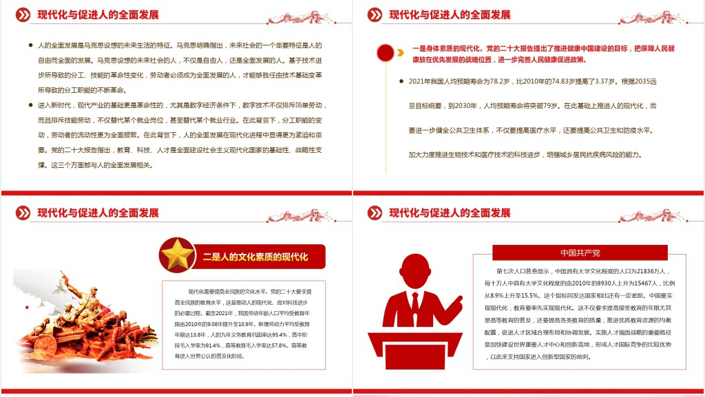 促进人的现代化是中国式现代化的重要方面PPT党课