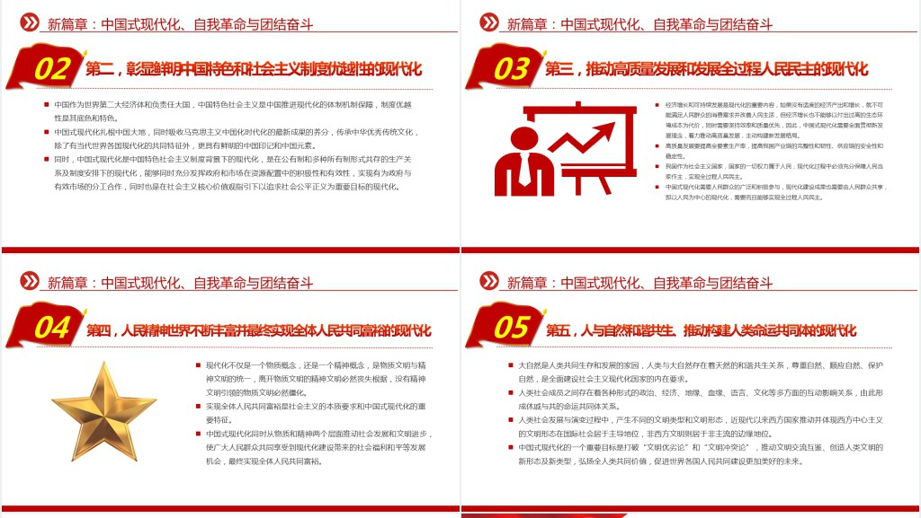 新时代新思想与中国式现代化新篇章PPT党课
