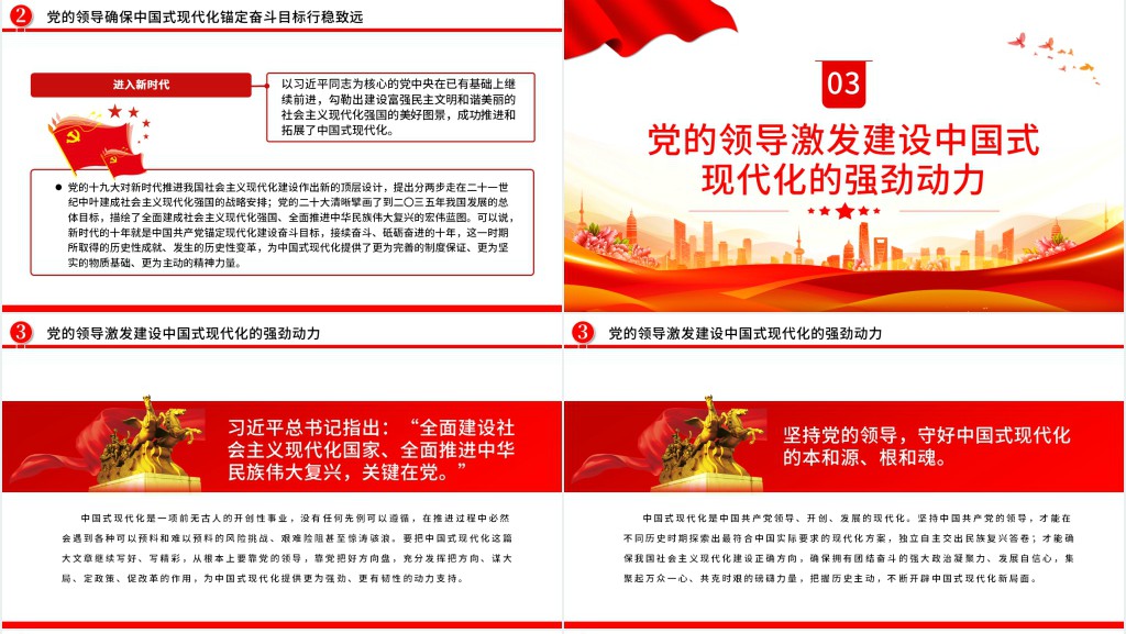 推进中国式现代化必须坚持中国共产党的领导PPT党课 推进中国式现代化必须坚持中国共产党的领导PPT党课