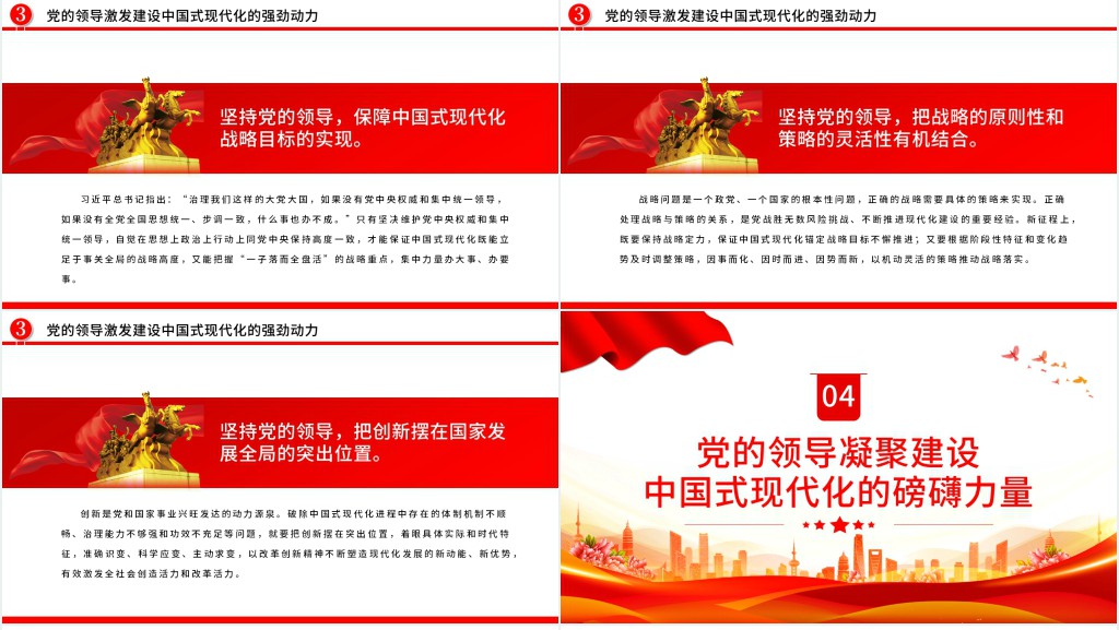 推进中国式现代化必须坚持中国共产党的领导PPT党课 推进中国式现代化必须坚持中国共产党的领导PPT党课