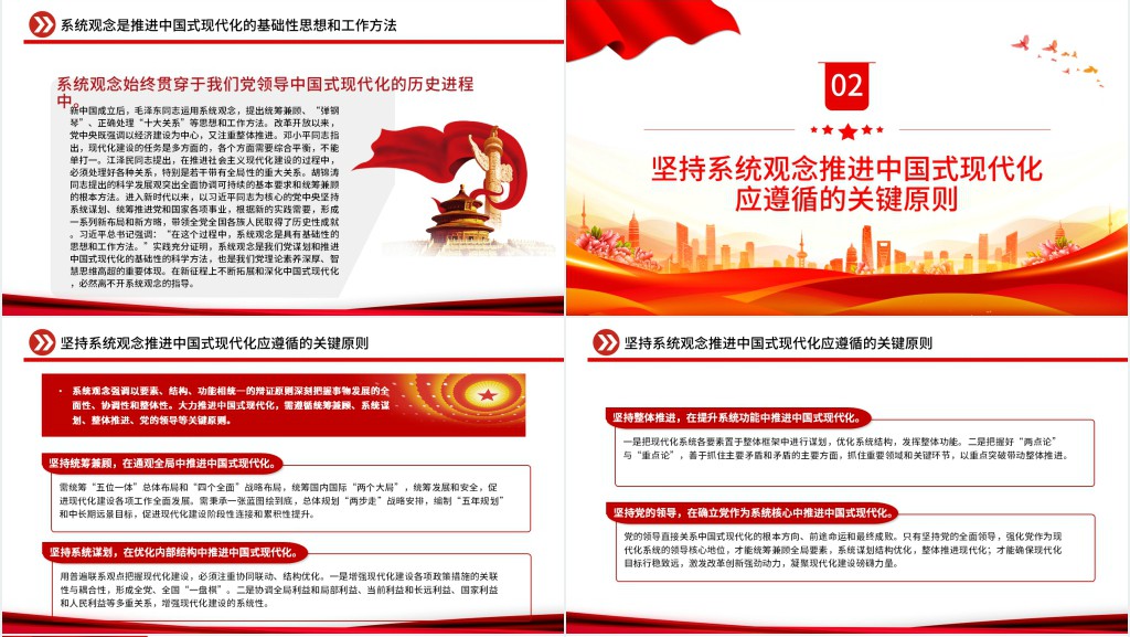 坚持系统观念大力推进中国式现代化PPT党课 坚持系统观念大力推进中国式现代化PPT党课