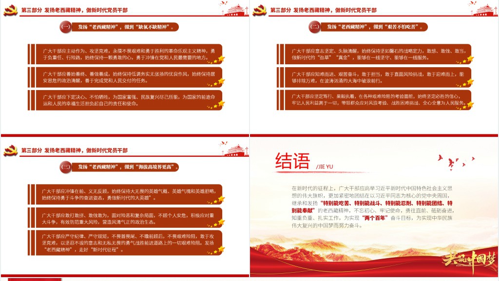 弘扬老西藏精神PPT党课 弘扬老西藏精神PPT党课