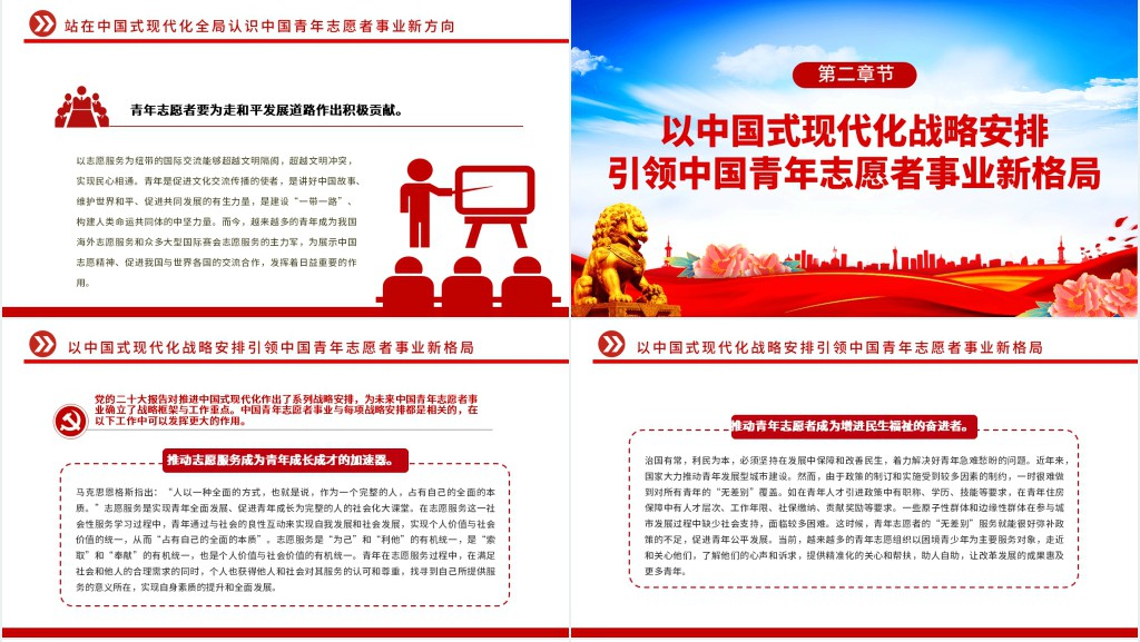 中国式现代化开启中国青年志愿者事业新篇章PPT党课 中国式现代化开启中国青年志愿者事业新篇章PPT党课