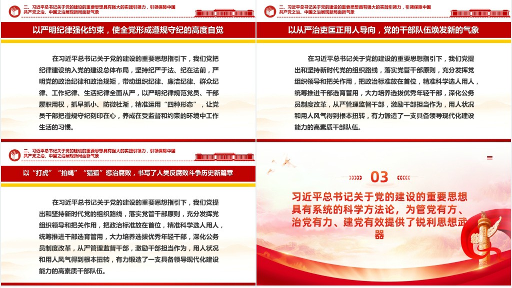 深入学习贯彻习近平总书记关于党的建设的重要思想PPT党课 深入学习贯彻习近平总书记关于党的建设的重要思想PPT党课
