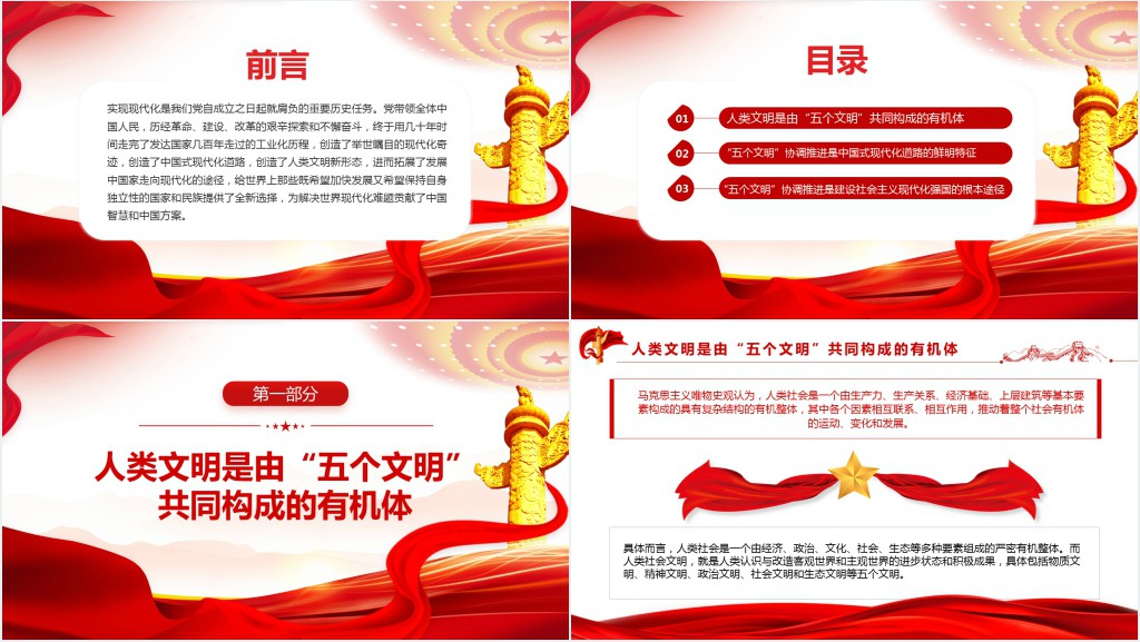 中国式现代化是“五个文明”相协调的现代化PPT党课 中国式现代化是“五个文明”相协调的现代化PPT党课