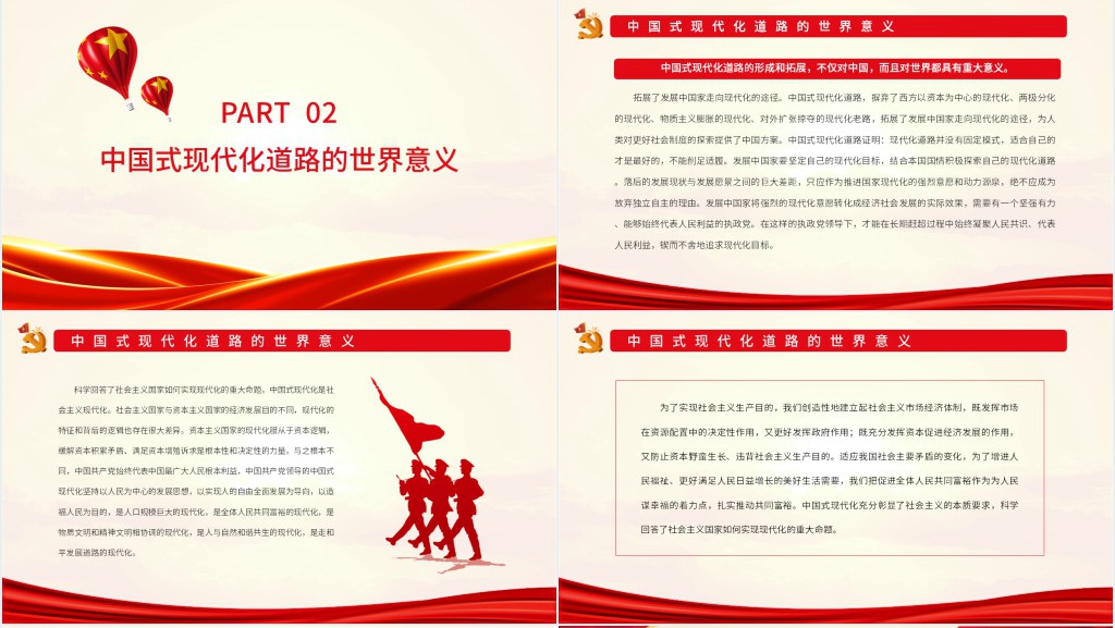 中国式现代化道路的特质与世界意义PPT党课 中国式现代化道路的特质与世界意义PPT党课