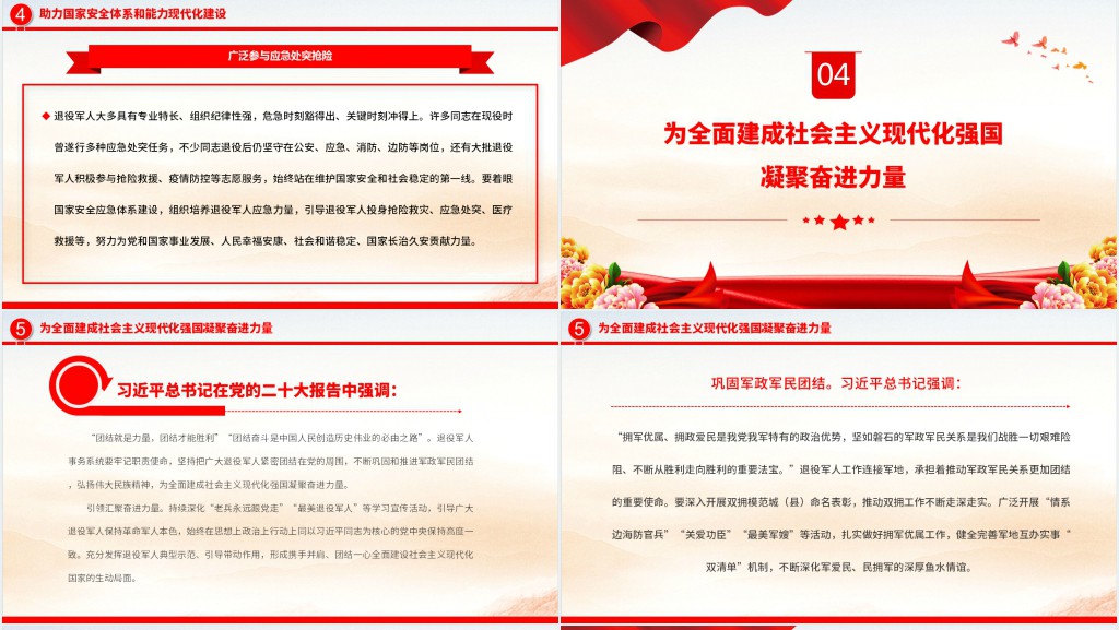 为社会主义现代化强国建设贡献退役军人工作力量PPT党课 为社会主义现代化强国建设贡献退役军人工作力量PPT党课