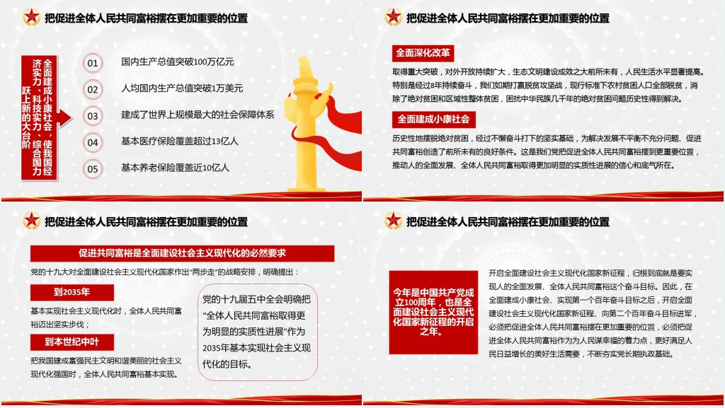 沿着中国式现代化道路走向共同富裕PPT党课 沿着中国式现代化道路走向共同富裕PPT党课