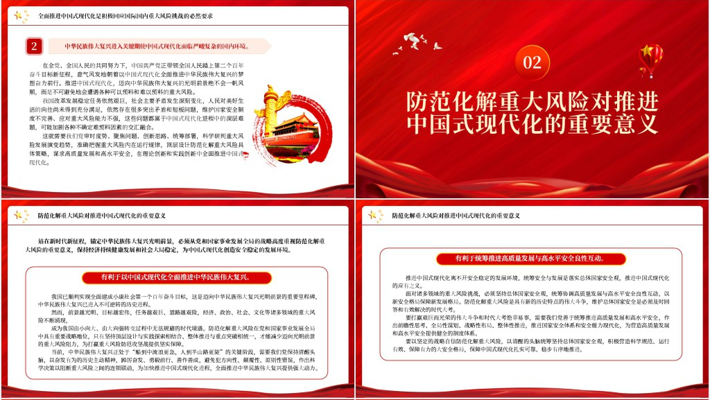 推进中国式现代化必须注重防范化解重大风险PPT党课 推进中国式现代化必须注重防范化解重大风险PPT党课