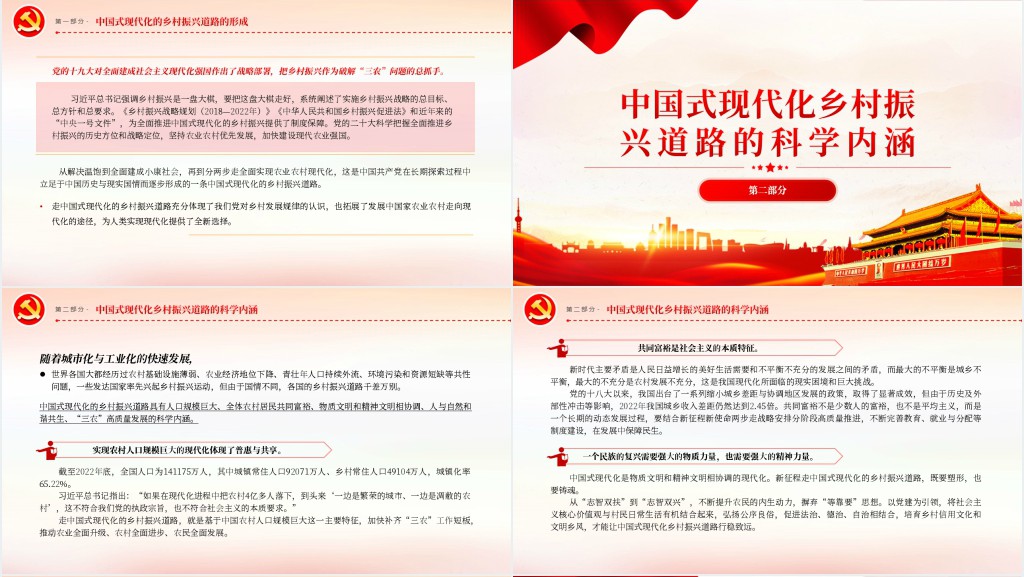 走中国式现代化的乡村振兴道路PPT党课 走中国式现代化的乡村振兴道路PPT党课