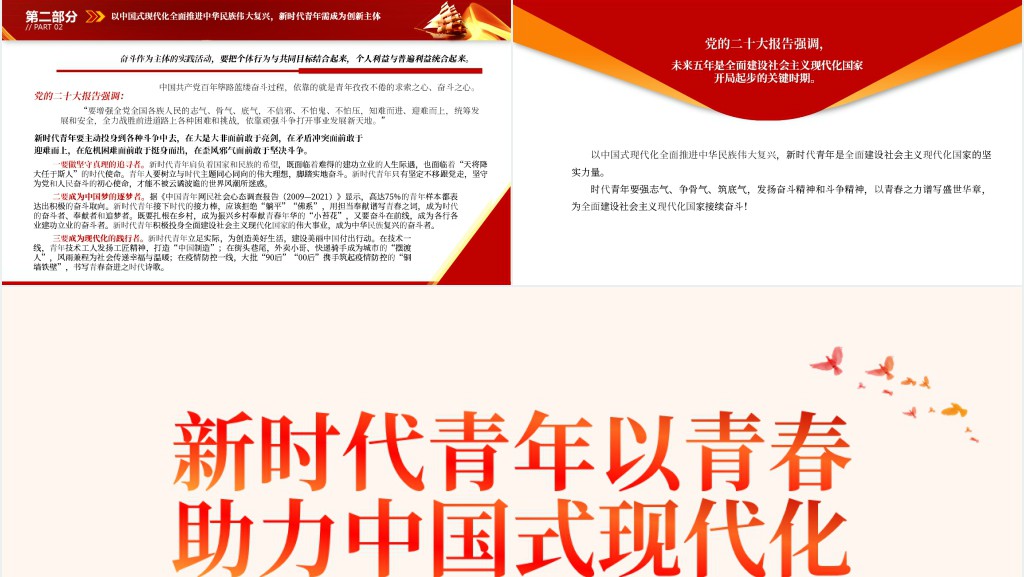践行青春使命担当助力中国式现代化PPT党课 践行青春使命担当助力中国式现代化PPT党课