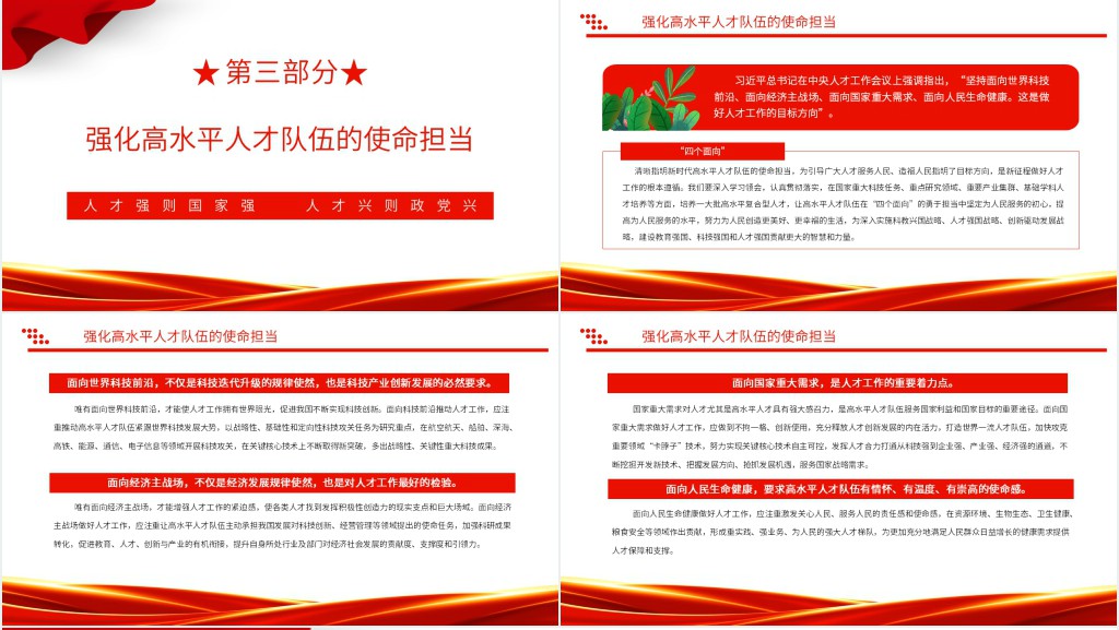 加强党管人才强则国家强人才兴则政党兴强化现代化建设人才支撑PPT党课 加强党管人才强则国家强人才兴则政党兴强化现代化建设人才支撑PPT党课