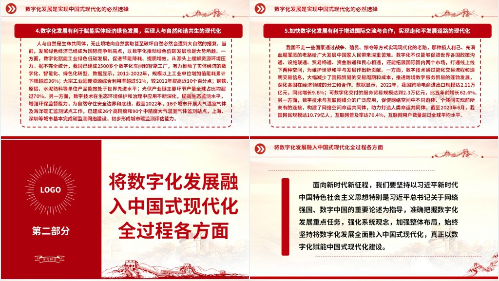 以数字化驱动中国式现代化PPT党课 以数字化驱动中国式现代化PPT党课