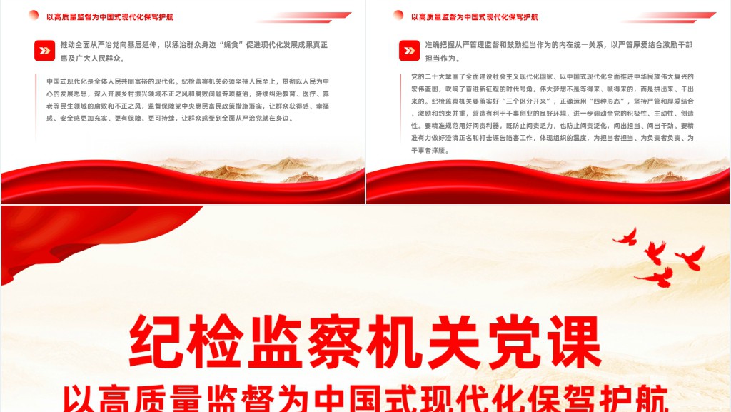 纪检监察机关党课、以高质量监督为中国式现代化保驾护航PPT党课 纪检监察机关党课、以高质量监督为中国式现代化保驾护航PPT党课