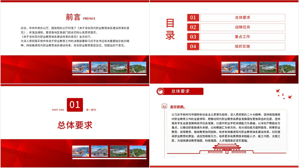 关于深化现代职业教育体系建设改革的意见PPT党课 关于深化现代职业教育体系建设改革的意见PPT党课