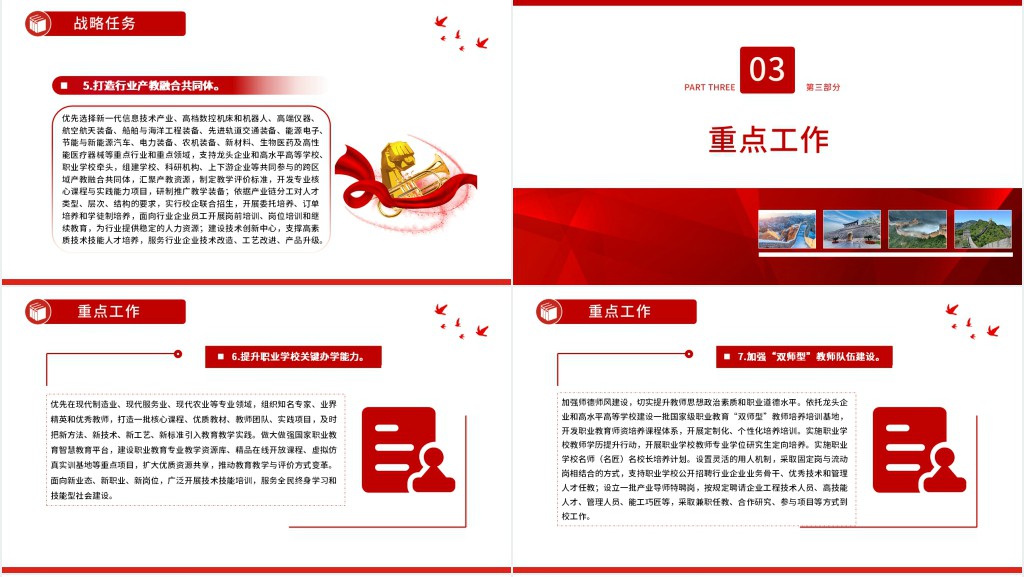关于深化现代职业教育体系建设改革的意见PPT党课 关于深化现代职业教育体系建设改革的意见PPT党课