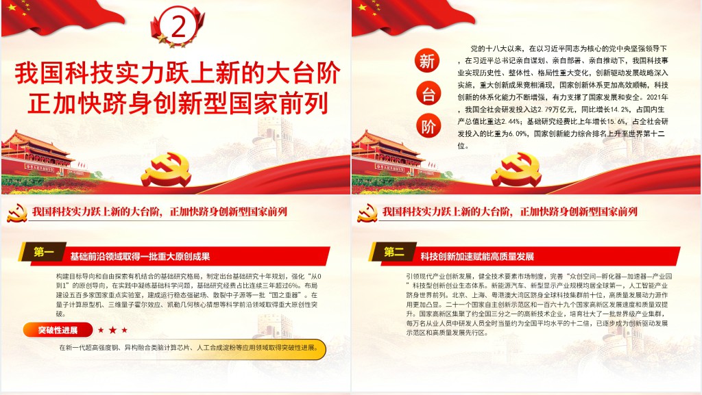 以科技强国引领现代化强国建设PPT党课 以科技强国引领现代化强国建设PPT党课