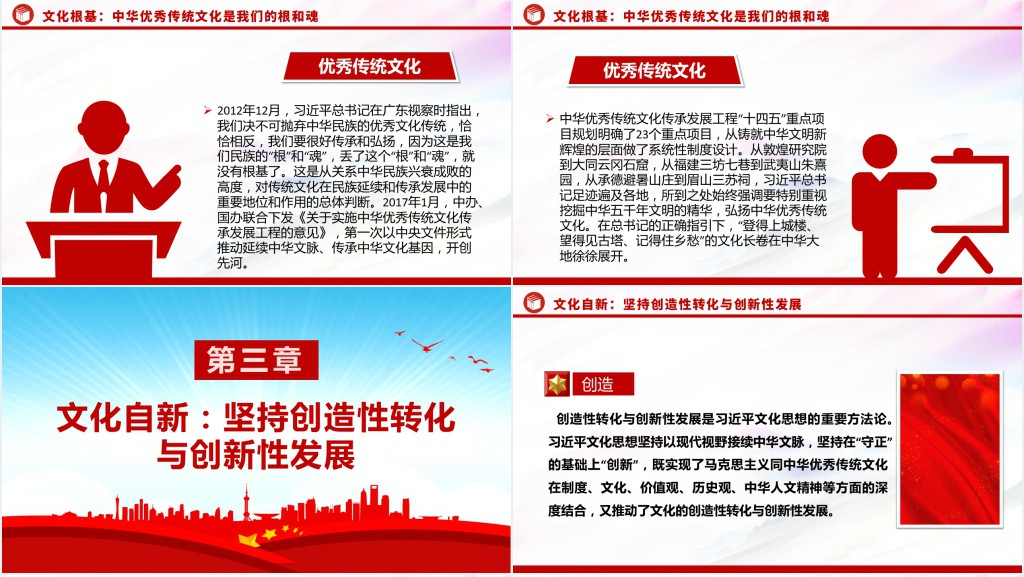 从四个维度深刻领会习近平文化思想PPT党课 从四个维度深刻领会习近平文化思想PPT党课