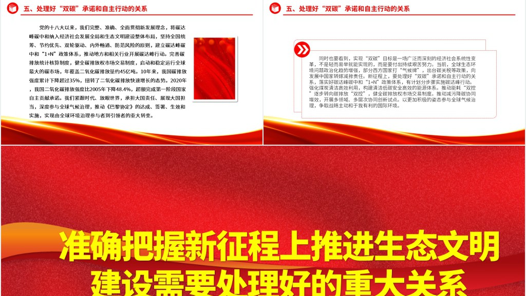 准确把握新征程上推进生态文明建设需要处理好的重大关系PPT党课 准确把握新征程上推进生态文明建设需要处理好的重大关系PPT党课
