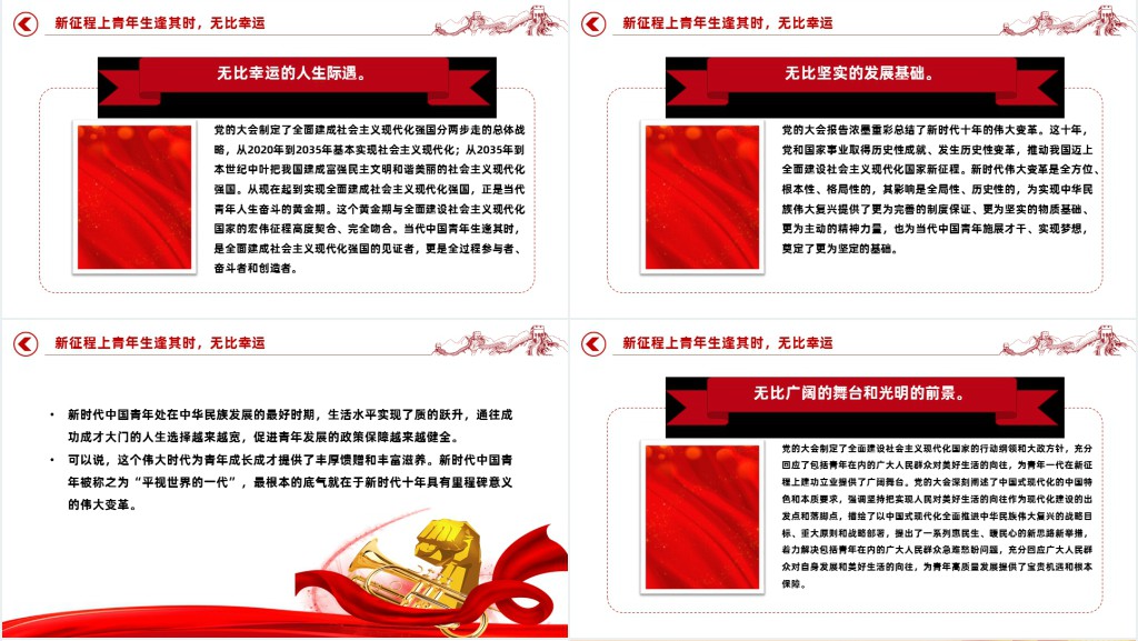 肩负起伟大新征程上的青春使命PPT党课 肩负起伟大新征程上的青春使命PPT党课