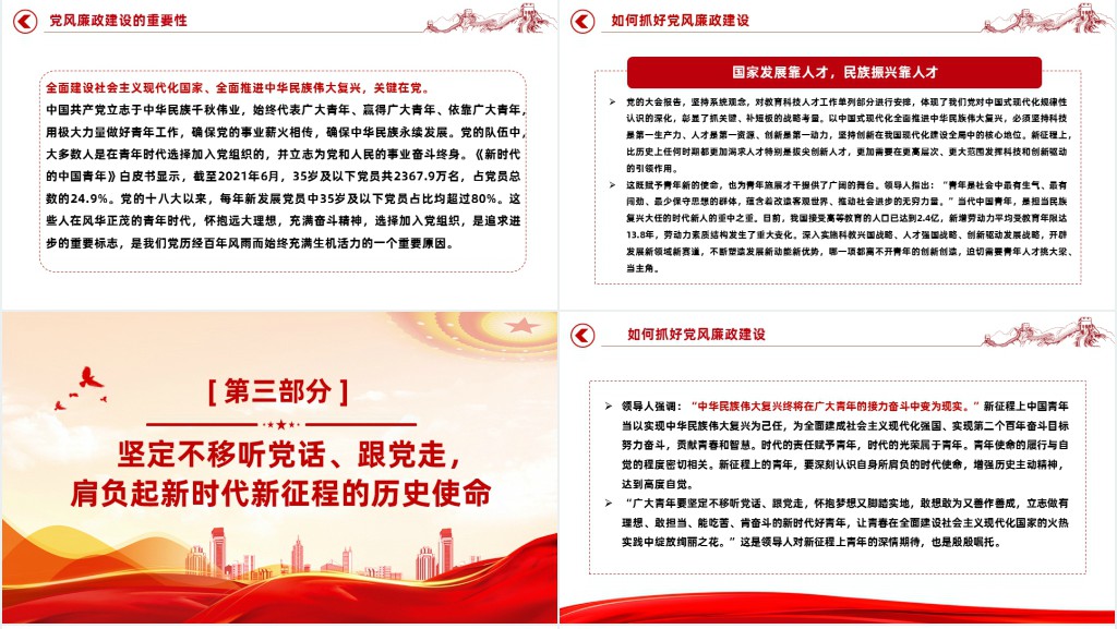 肩负起伟大新征程上的青春使命PPT党课 肩负起伟大新征程上的青春使命PPT党课